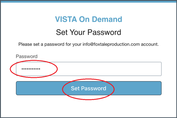 Create a password and press enter