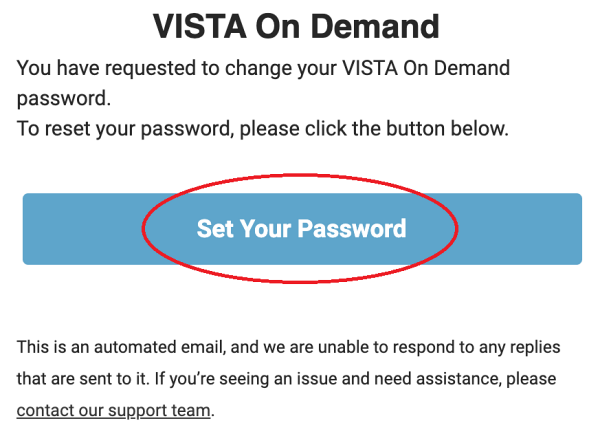 Click set your password in your email