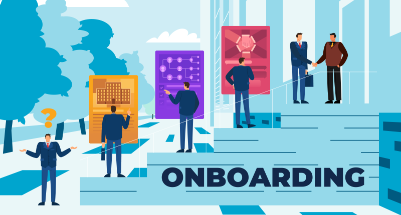 graphic image of the onboarding process